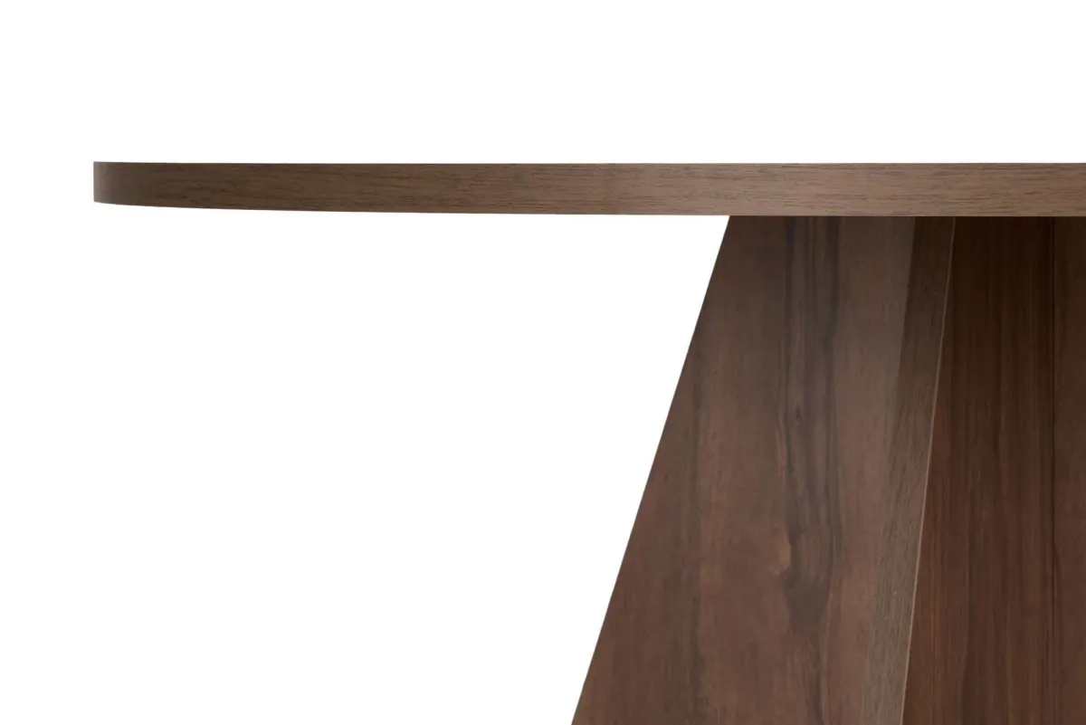 Tavoli Fissi > Dmora Tavolo Fisso 4 Posti Forma Rotondo 120x120x75h cm, Peso Supportato 60 kg - Racale Marrone Noce