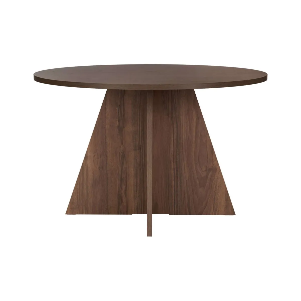 Tavoli Fissi > Dmora Tavolo Fisso 4 Posti Forma Rotondo 120x120x75h cm, Peso Supportato 60 kg - Racale Marrone Noce