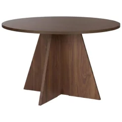 Tavoli Fissi > Dmora Tavolo Fisso 4 Posti Forma Rotondo 120x120x75h cm, Peso Supportato 60 kg - Racale Marrone Noce
