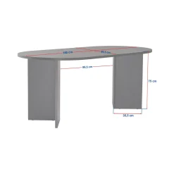 Tavoli Fissi > Dmora Tavolo Fisso 6 Posti Forma Rettangolare 110x72x75h cm, Peso Supportato 120 kg - Fosciana Marrone Noce