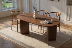 Tavoli Fissi > Dmora Tavolo Fisso 6 Posti Forma Rettangolare 110x72x75h cm, Peso Supportato 120 kg - Fosciana Marrone Noce