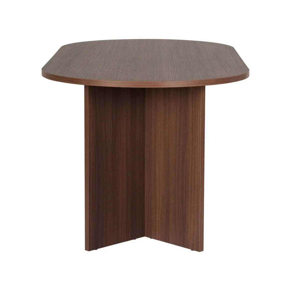 Tavolo Fisso Marrone Noce 6 Posti Forma Ovale 180x89.5x75h cm, Peso Supportato 70 kg - Monterano