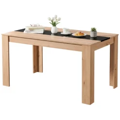 Tavoli Fissi > Dmora Tavolo Fisso 2 Posti Forma Rettangolare 120x50x105h cm, Materiale Piano in Legno Nobilitato - Sedriano Marrone Rovere Nodi