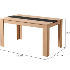 Tavoli Fissi > Dmora Tavolo Fisso 2 Posti Forma Rettangolare 120x50x105h cm, Materiale Piano in Legno Nobilitato - Sedriano Marrone Rovere Nodi