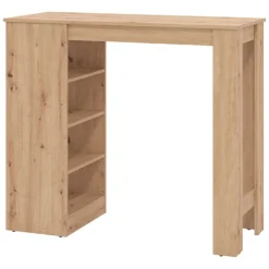 Tavoli Fissi > Dmora Tavolo Fisso 2 Posti Forma Rettangolare 120x50x105h cm, Materiale Piano in Legno Nobilitato - Sedriano Marrone Rovere Nodi