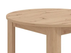 Tavoli Fissi > Dmora Tavolo Fisso 4 Posti Forma Rotondo 120x120x75h cm, Peso Supportato 60 kg - Racale Marrone Rovere Nodi
