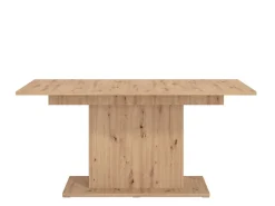 Tavoli Fissi > Dmora Tavolo Fisso 6 Posti Ripiano Effetto Dogato 135x80x76h cm, Forma Rettangolare - Luarca Marrone Rovere Nodi