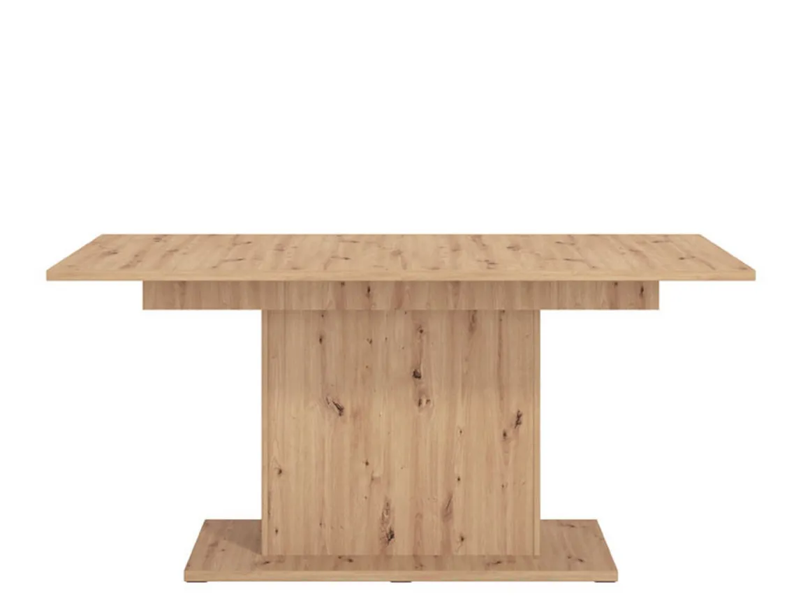 Tavoli Fissi > Dmora Tavolo Fisso 6 Posti Ripiano Effetto Dogato 135x80x76h cm, Forma Rettangolare - Luarca Marrone Rovere Nodi