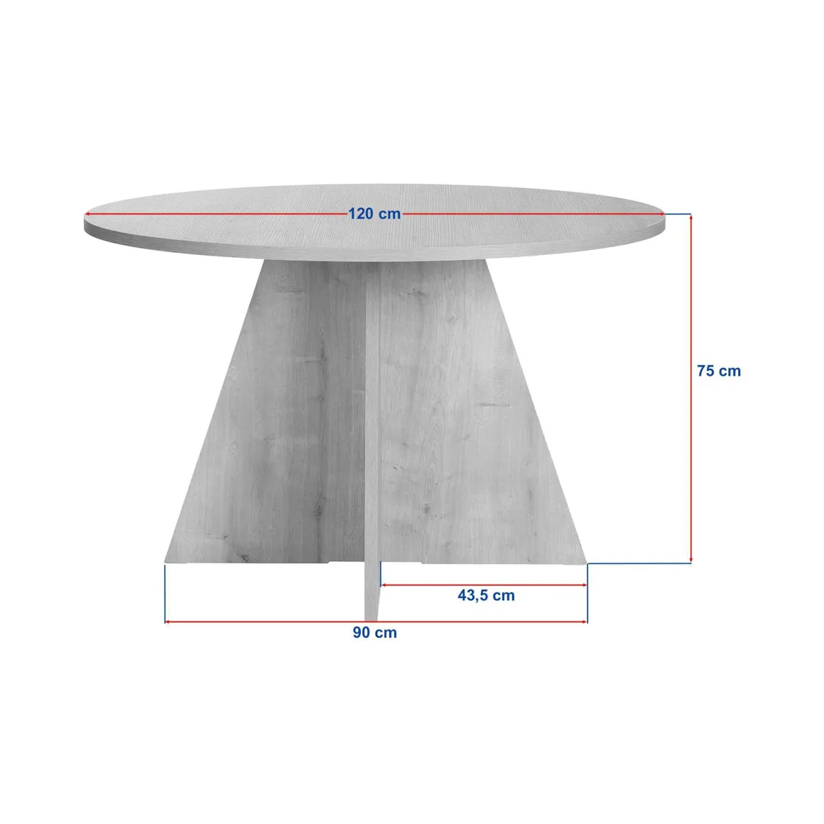Tavoli Fissi > Dmora Tavolo Fisso 4 Posti Ripiano Effetto Dogato 80x80x76h cm, Forma Quadrato - Trosa Marrone Rovere