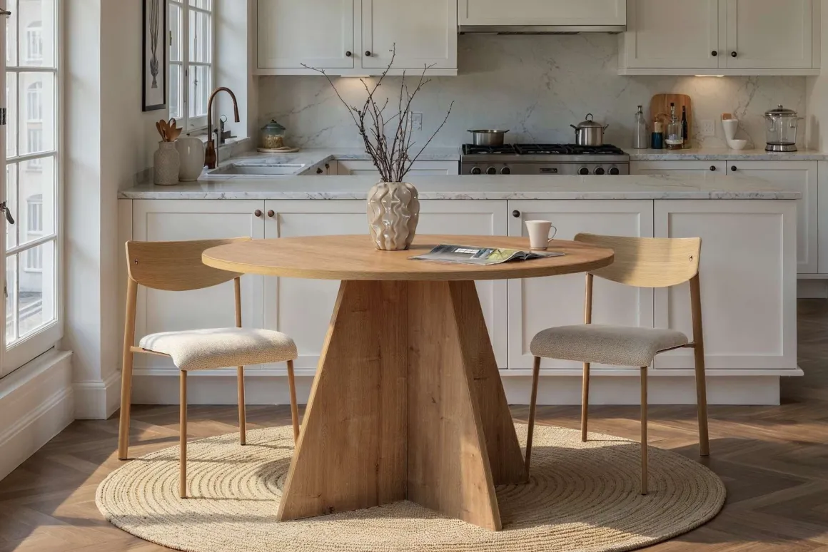 Tavoli Fissi > Dmora Tavolo Fisso 4 Posti Ripiano Effetto Dogato 80x80x76h cm, Forma Quadrato - Trosa Marrone Rovere