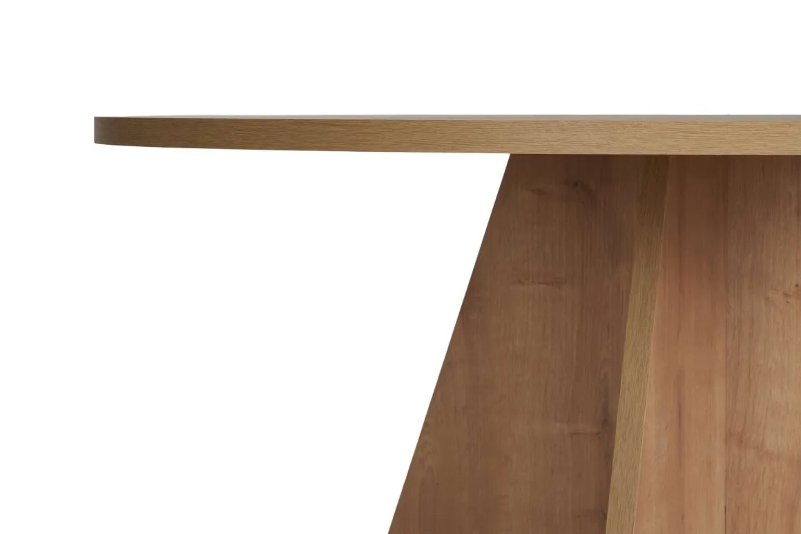 Tavoli Fissi > Dmora Tavolo Fisso 4 Posti Ripiano Effetto Dogato 80x80x76h cm, Forma Quadrato - Trosa Marrone Rovere