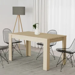 Tavoli Fissi > Dmora Tavolo Fisso 8 Posti Angoli Arrotondati 160x91x77h cm, Forma Rettangolare - Olgiate Marrone Rovere