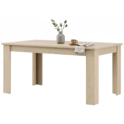 Tavolo Fisso Marrone Rovere 8 Posti Forma Rettangolare 160x90x77h cm, Sfumatura Colore Struttura Rovere - Rifred