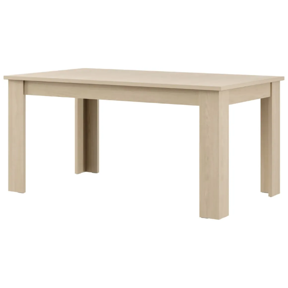 Tavolo Fisso Marrone Rovere 8 Posti Forma Rettangolare 160x90x77h cm, Sfumatura Colore Struttura Rovere - Rifred