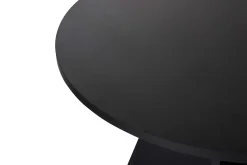 Tavoli Fissi > Dmora Tavolo Fisso 4 Posti Forma Rotondo 120x120x75h cm, Peso Supportato 60 kg - Racale Nero