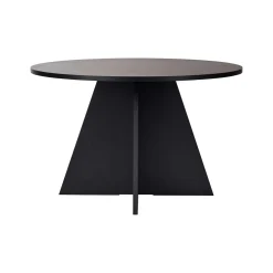 Tavoli Fissi > Dmora Tavolo Fisso 4 Posti Forma Rotondo 120x120x75h cm, Peso Supportato 60 kg - Racale Nero