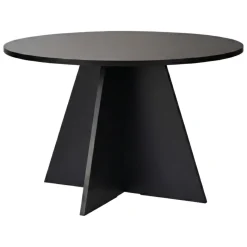 Tavoli Fissi > Dmora Tavolo Fisso 4 Posti Forma Rotondo 120x120x75h cm, Peso Supportato 60 kg - Racale Nero