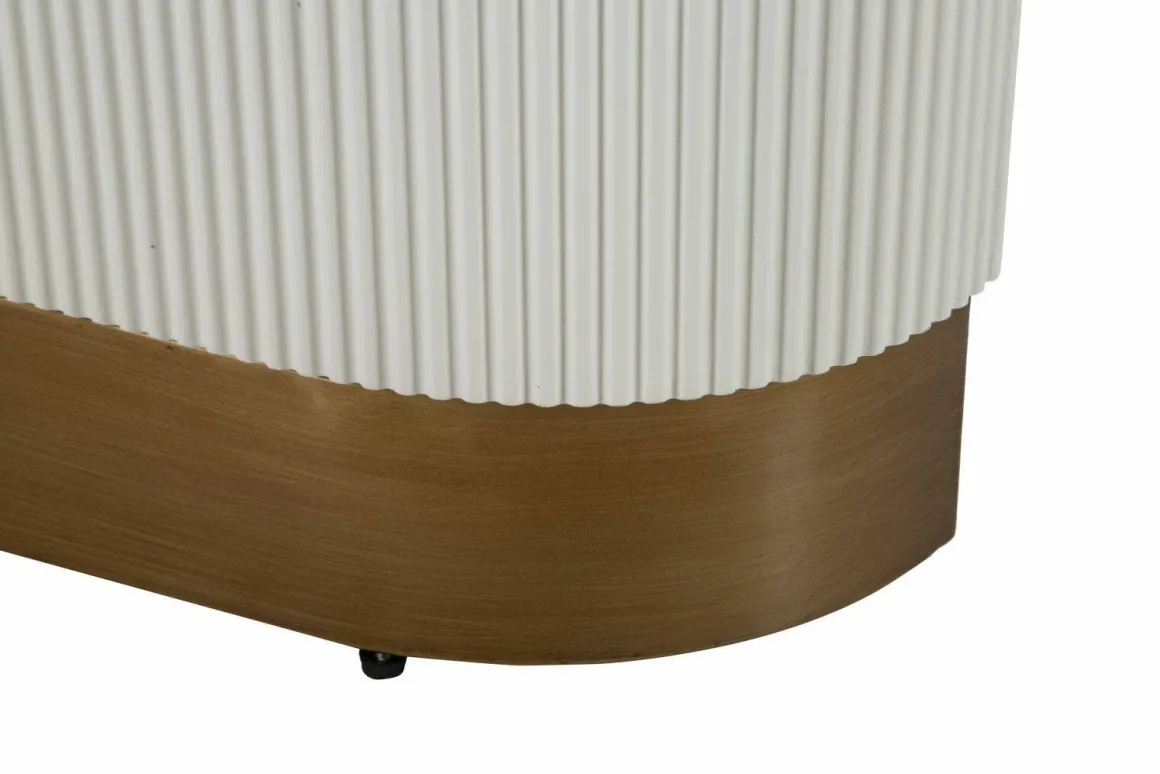 Tavolo grande rettangolare 10 posti bianco e marrone 180x90cm - Brian