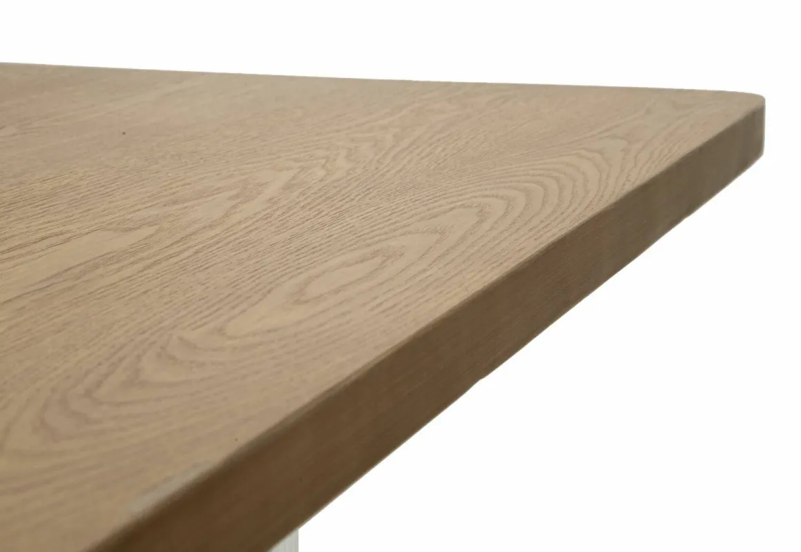Tavolo grande rettangolare 10 posti bianco e marrone 180x90cm - Brian