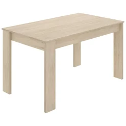 Tavoli Fissi|Cucina > Dmora Tavolo legno chiaro rettangolare 6 posti 138x81cm - Alois Marrone Rovere