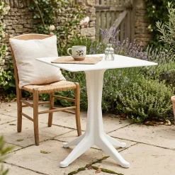 Tavolo per terrazzo 6 posti 70x70cm bianco - Agostini