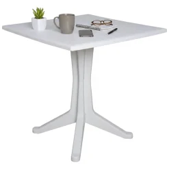 Tavolo per terrazzo 6 posti 70x70cm bianco - Agostini