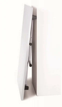 Tavoli Da Esterno|Outdoor > Dmora Tavolo pieghevole 6 posti in metallo e legno 125x75cm bianco - Aliena Grigio, Bianco