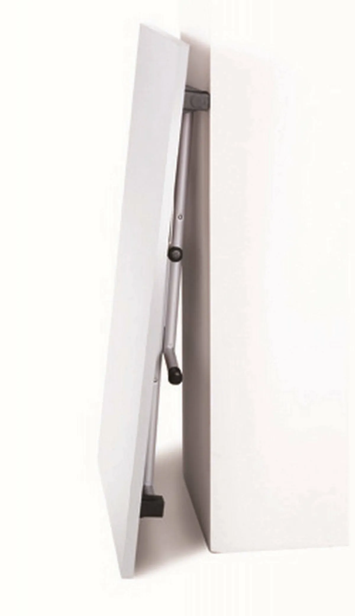 Tavoli Da Esterno|Outdoor > Dmora Tavolo pieghevole 6 posti in metallo e legno 125x75cm bianco - Aliena Grigio, Bianco