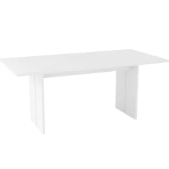 Tavoli Fissi|Cucina > Dmora Tavolo pranzo rettangolare 8 posti 160x90cm - Alibi Bianco Lucido