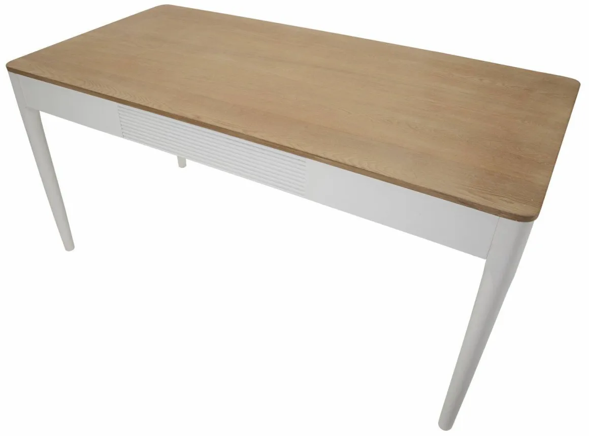 Tavolo rettangolare 8 posti bianco e marrone 180x60cm - Dindga