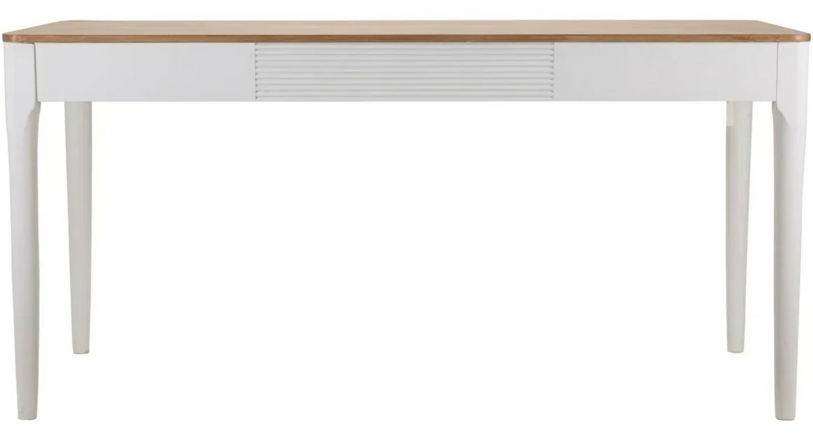 Tavolo rettangolare 8 posti bianco e marrone 180x60cm - Dindga
