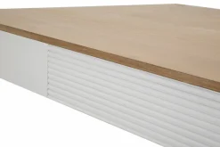 Tavolo rettangolare 8 posti bianco e marrone 180x60cm - Dindga