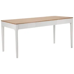 Tavolo rettangolare 8 posti bianco e marrone 180x60cm - Dindga