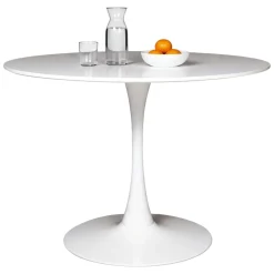 Tavolo rotondo minimal 4 posti bianco 100x100cm - Anubis