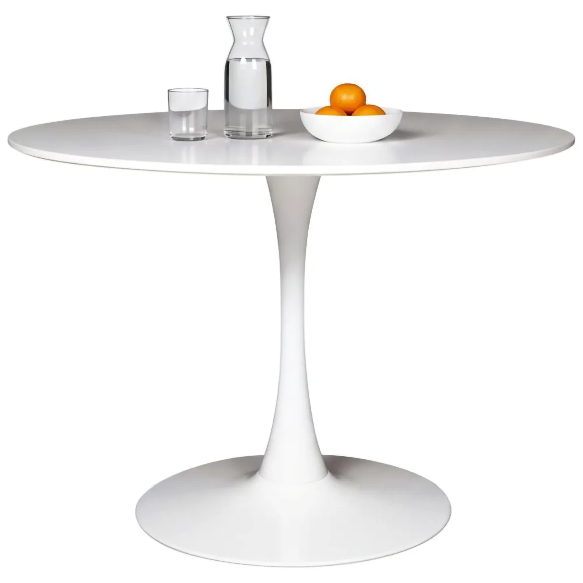 Tavolo rotondo minimal 4 posti bianco 100x100cm - Anubis