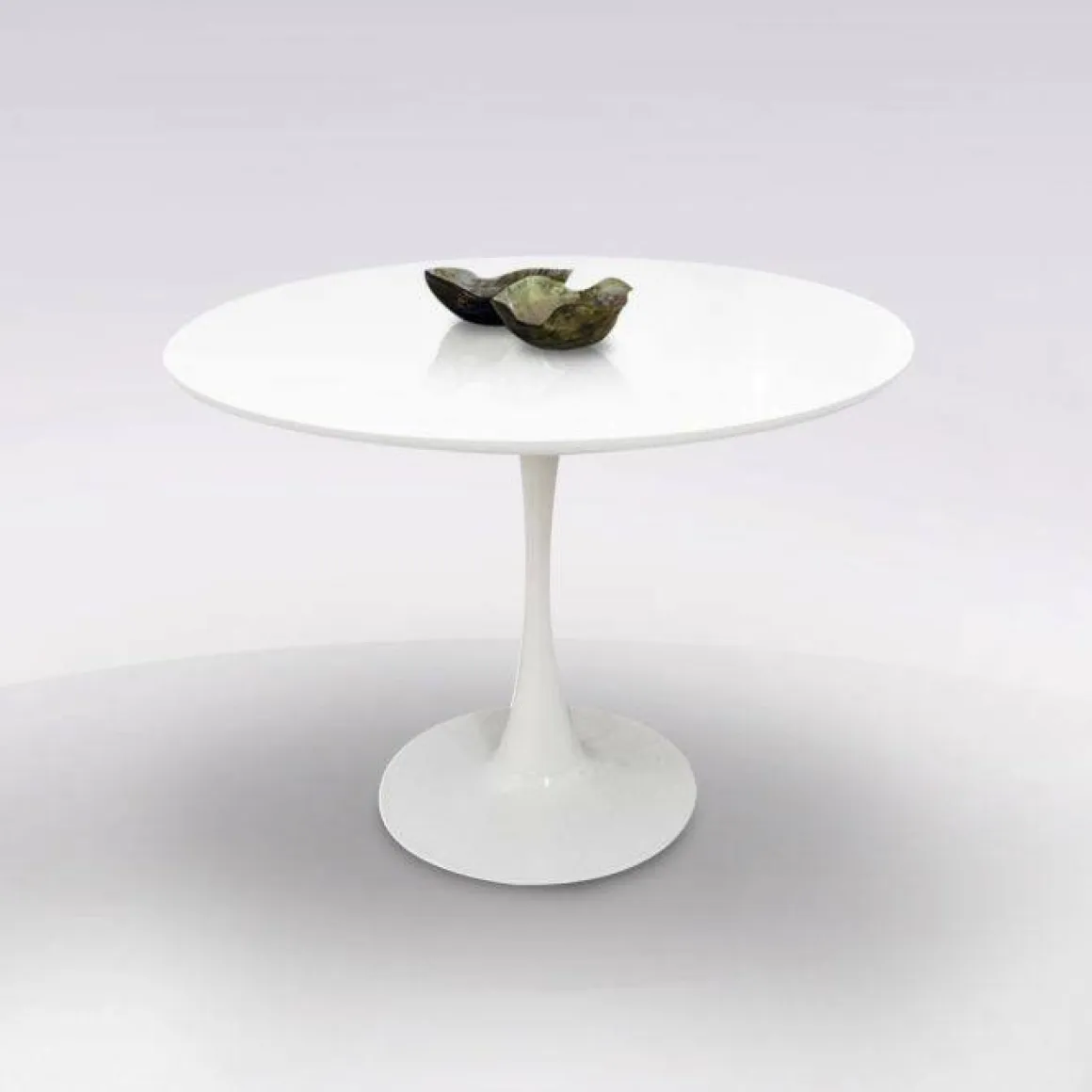 Tavolo rotondo minimal 4 posti bianco 100x100cm - Anubis