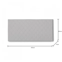 Testiera letto Acca, Cm 130x60, Bianco