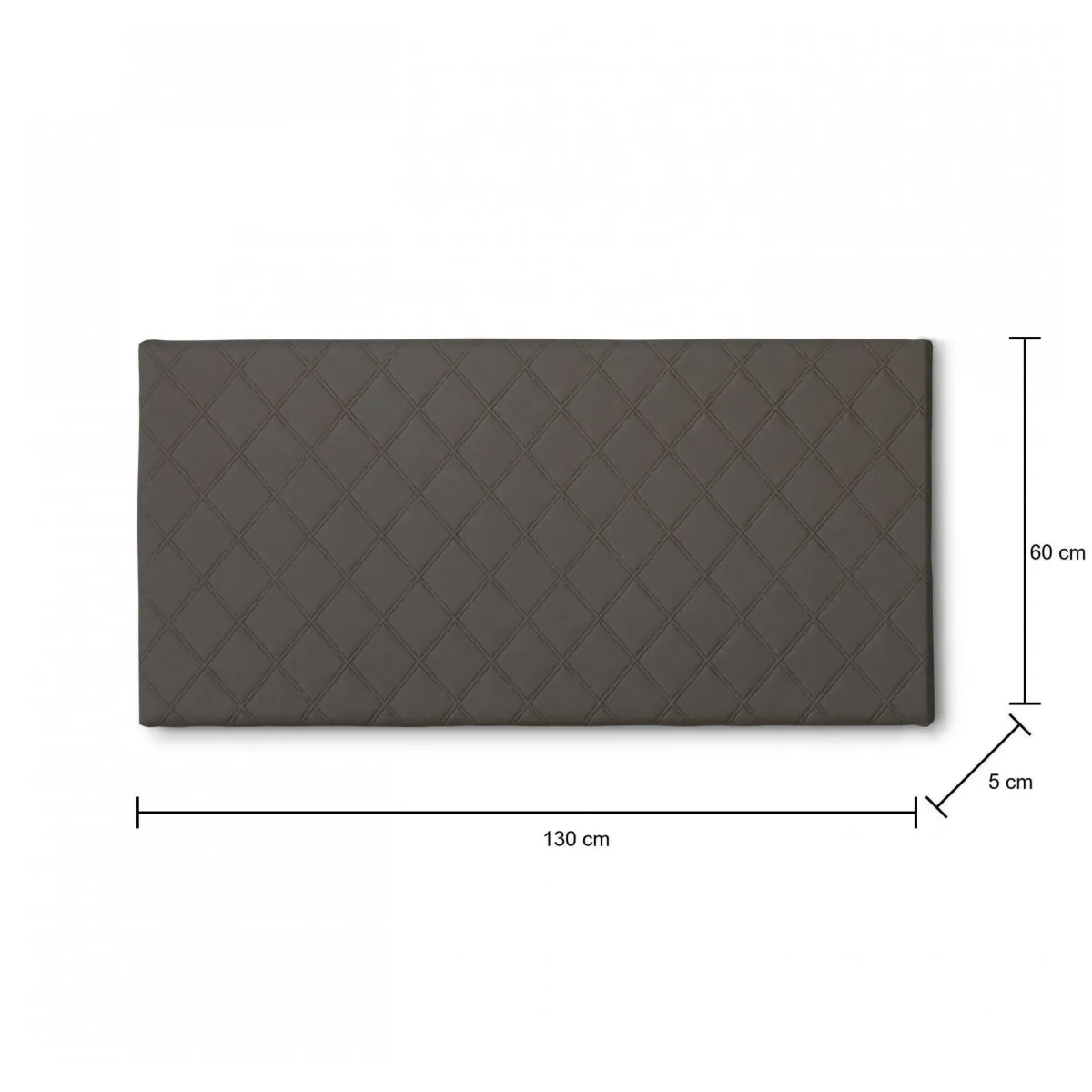 Letti Piazza E Mezza|Letti Piazza E Mezza > Dmora Testiera letto Acca, Cm 130x60, Tortora Grigio