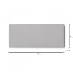 Letti Matrimoniali|Camera Da Letto > Dmora Testiera letto Amarillide, Cm 170x60, Tortora Grigio