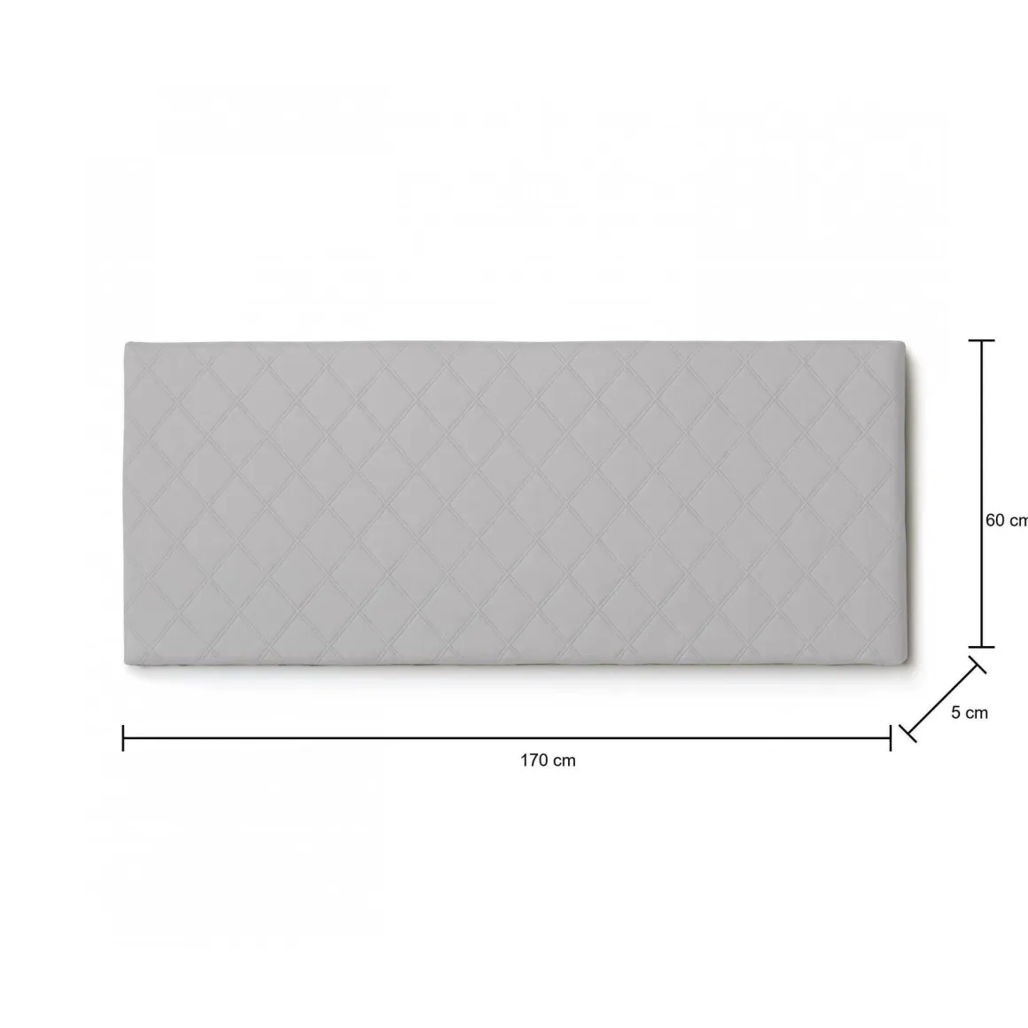 Letti Matrimoniali|Camera Da Letto > Dmora Testiera letto Amarillide, Cm 170x60, Tortora Grigio