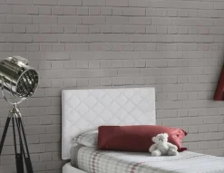 Testiera letto Arak, Cm 90x60, Bianco