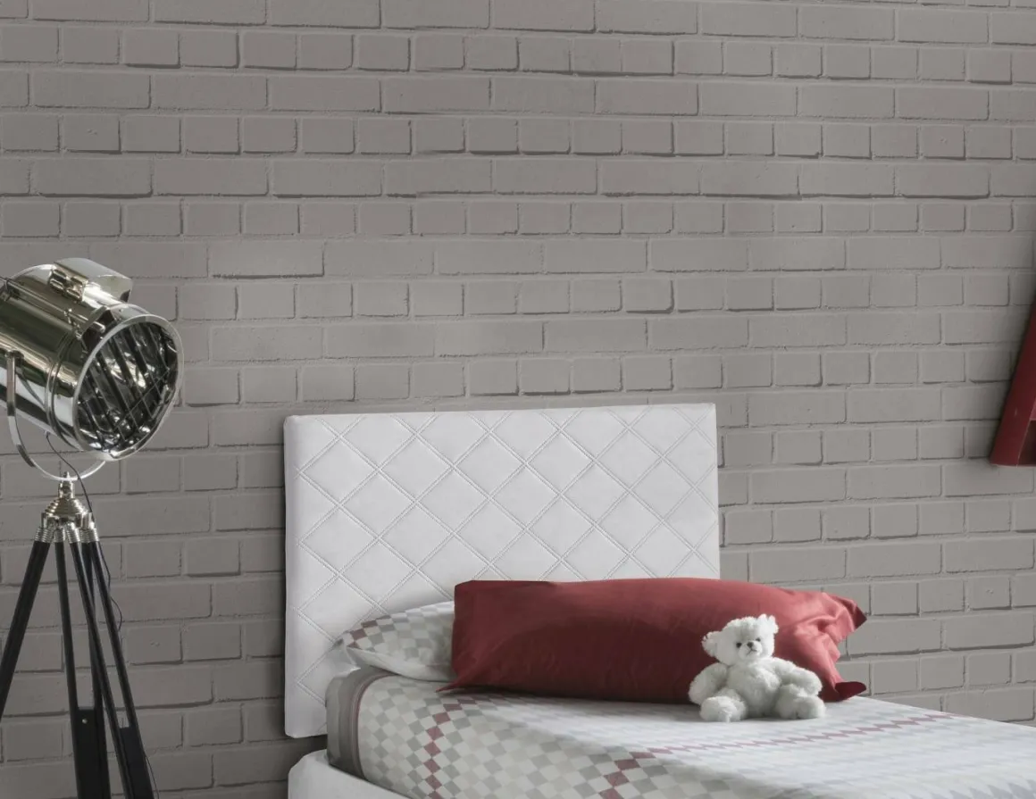 Testiera letto Arak, Cm 90x60, Bianco