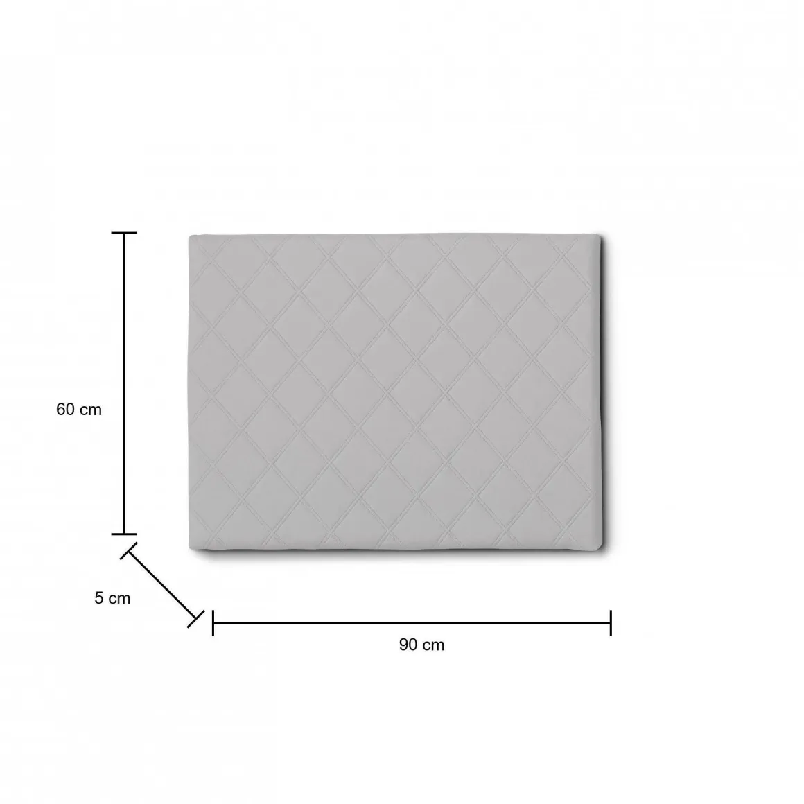 Testiera letto Arak, Cm 90x60, Bianco