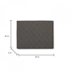 Letti Singoli|Camera Da Letto > Dmora Testiera letto Arak, Cm 90x60, Tortora Grigio