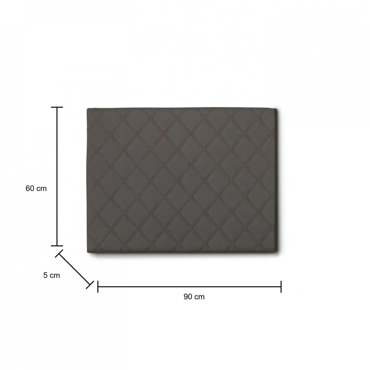 Letti Singoli|Camera Da Letto > Dmora Testiera letto Arak, Cm 90x60, Tortora Grigio