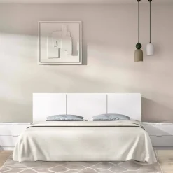 Testiera Letto Bianco Matrimoniale 256.8x34.2 cm, - Oliwa