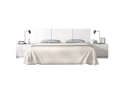 Testiera Letto Bianco Matrimoniale 256.8x34.2 cm, - Oliwa