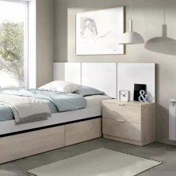 Testiere > Dmora Testiera Letto Marrone Marrone Rovere Matrimoniale Colore Struttura Marrone 157x34.2 cm, Sfumatura Colore Struttura Rovere - Chanhom Marrone, Marrone Rovere
