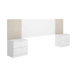 Testiera Letto Marrone Marrone Rovere Matrimoniale Colore Struttura Marrone 258.6x34.2 cm, Sfumatura Colore Struttura Rovere - Dujuan