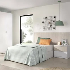 Testiera Letto Marrone Marrone Rovere Singolo Colore Struttura Marrone 146x34.2 cm, Sfumatura Colore Struttura Rovere - Omeka